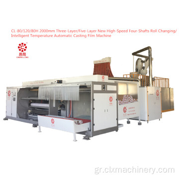 Νέος τύπος Four-Shafts Roll Changing Casting Film Machine